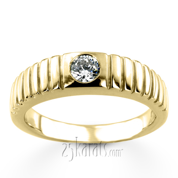 0.35 ct. Solitaire Diamond Men Ring - view 4