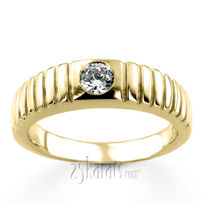 0.35 ct. Solitaire Diamond Men Ring - view 4 of 6