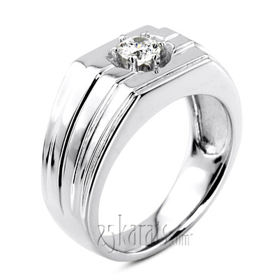 0.35 ct. Solitaire  Men's Diamond Ring - view 1 of 6