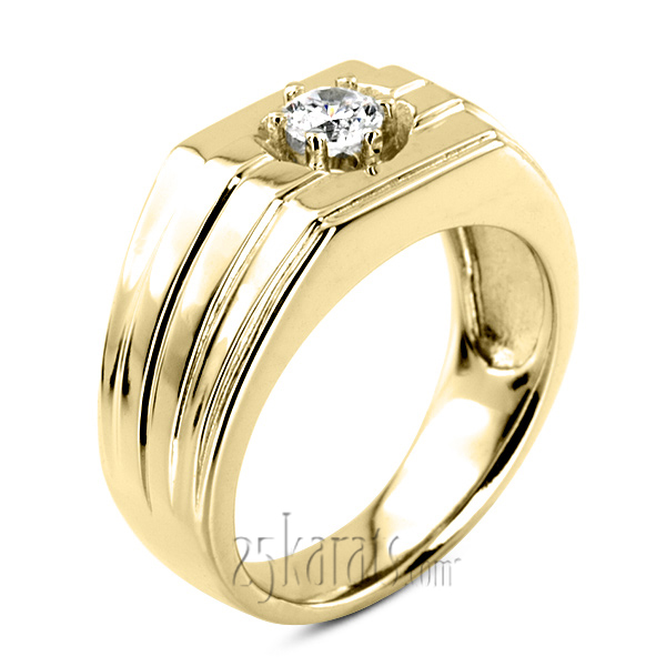 0.35 ct. Solitaire  Men's Diamond Ring - view 2