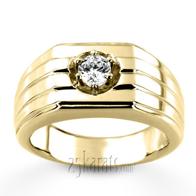 0.35 ct. Solitaire  Men's Diamond Ring - view 3 of 6