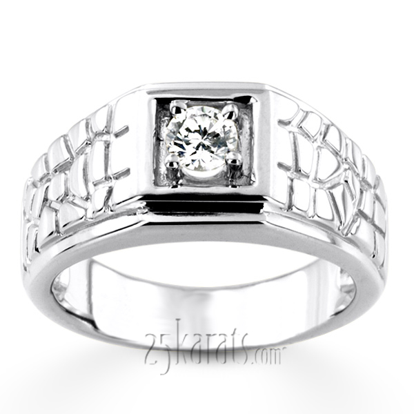 0.35 ct. Solitaire Men's Diamond Ring - view 3