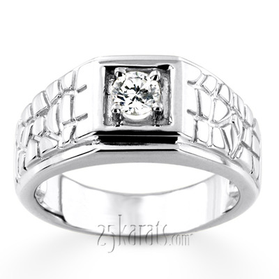 0.35 ct. Solitaire Men's Diamond Ring - view 3 of 6