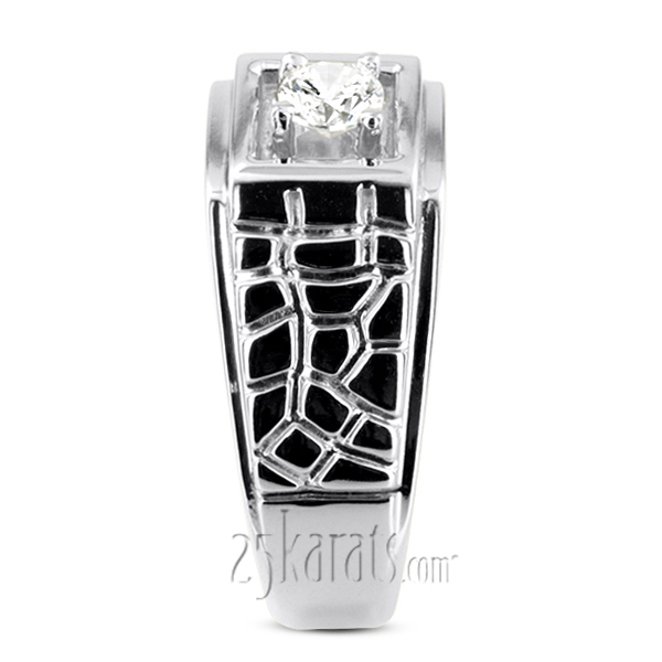 0.35 ct. Solitaire Men's Diamond Ring - view 6