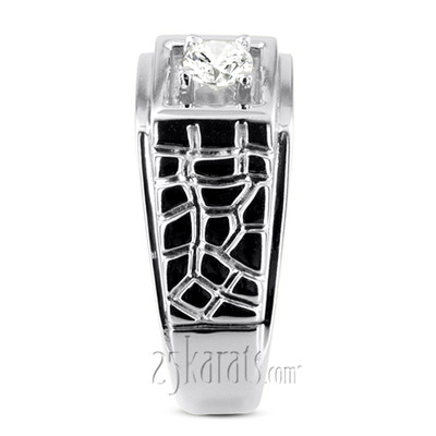 0.35 ct. Solitaire Men's Diamond Ring - view 6 of 6