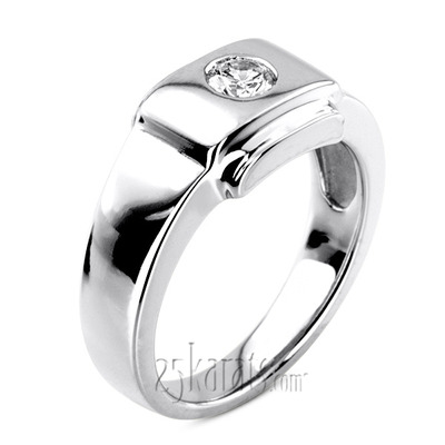 0.35 ct. Solitaire Diamond Man Ring - view 1 of 6