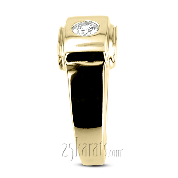 0.35 ct. Solitaire Diamond Man Ring - view 5