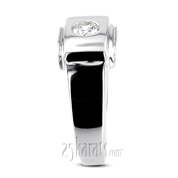 0.35 ct. Solitaire Diamond Man Ring - view 6