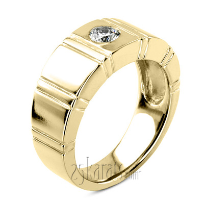 0.35 ct. Solitaire Diamond Men  Ring - view 1 of 6