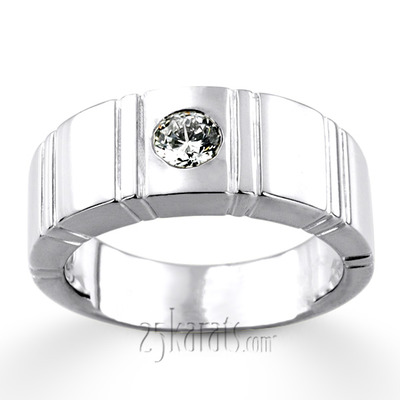 0.35 ct. Solitaire Diamond Men  Ring - view 3 of 6