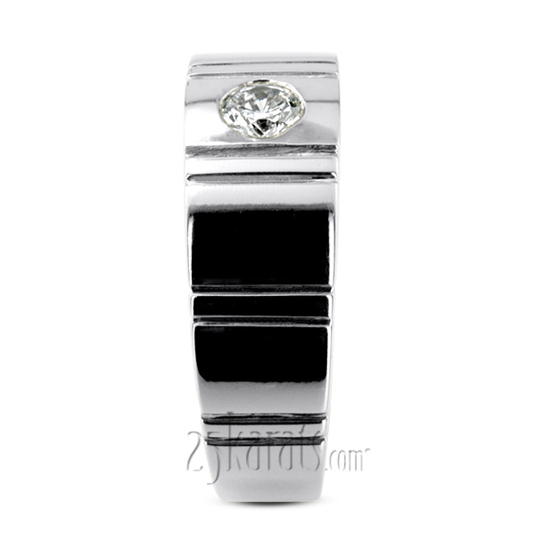 0.35 ct. Solitaire Diamond Men  Ring - view 5