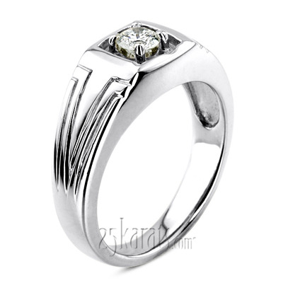 0.35 ct. Solitaire Diamond Men Ring - view 1 of 6