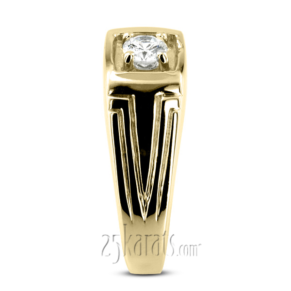 0.35 ct. Solitaire Diamond Men Ring - view 5