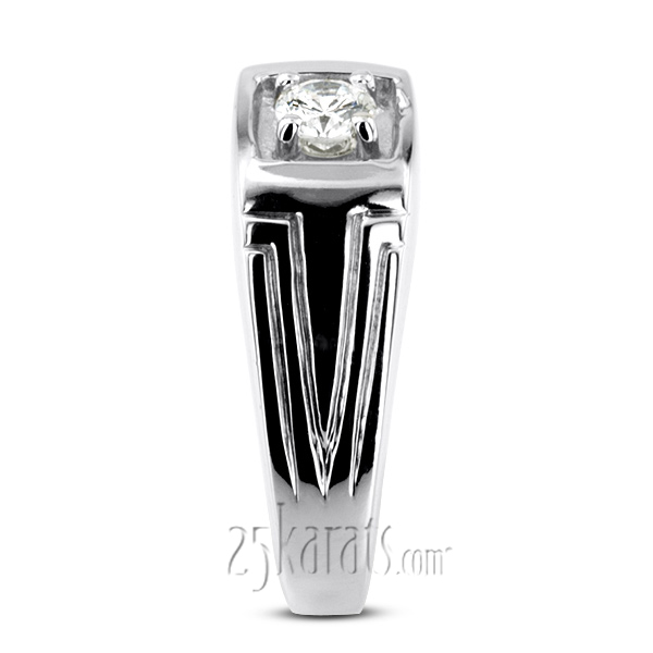 0.35 ct. Solitaire Diamond Men Ring - view 6