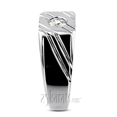 0.35 ct. Solitaire Diamond Man Ring - view 6 of 6