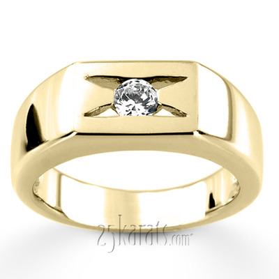 0.35 ct. Solitaire Diamond Man Ring - view 4 of 6