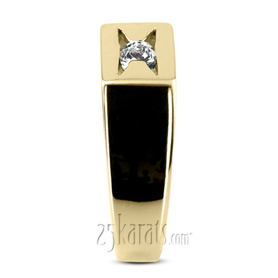 0.35 ct. Solitaire Diamond Man Ring - view 6 of 6