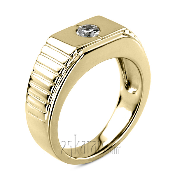 0.35 ct. Solitaire Diamond Men Ring - view 2