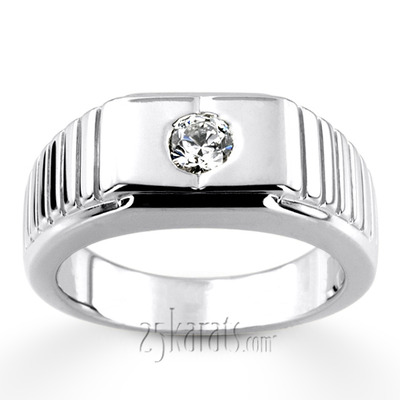 0.35 ct. Solitaire Diamond Men Ring - view 3 of 6