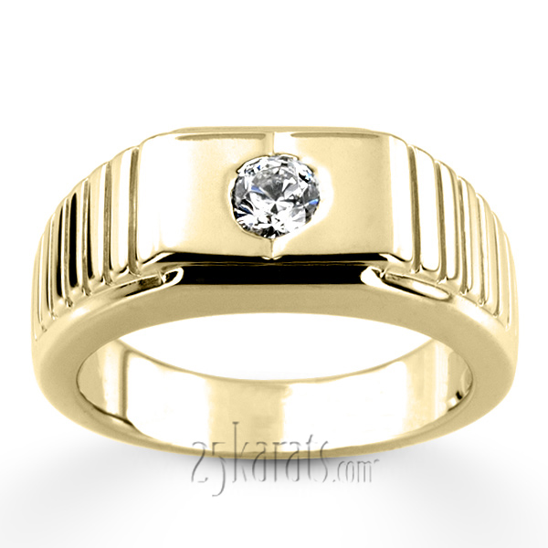 0.35 ct. Solitaire Diamond Men Ring - view 4