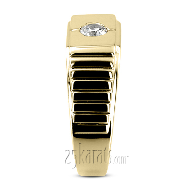 0.35 ct. Solitaire Diamond Men Ring - view 6