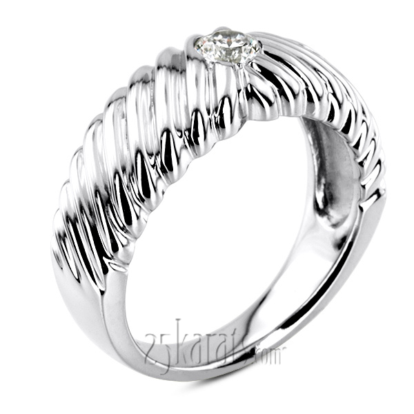 0.35 ct. Solitaire Diamond Man Ring - view 2