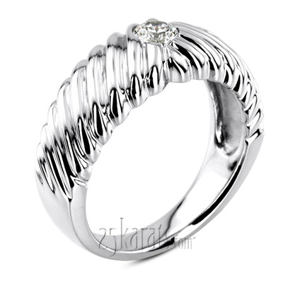 0.35 ct. Solitaire Diamond Man Ring - view 2 of 6