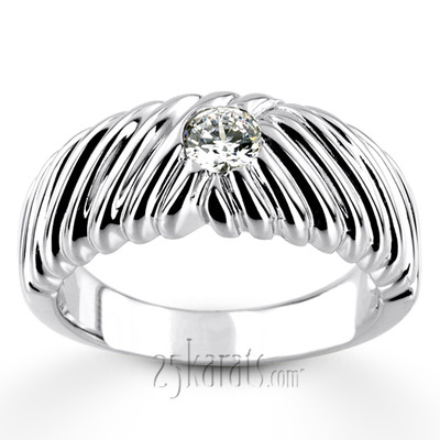 0.35 ct. Solitaire Diamond Man Ring - view 4 of 6