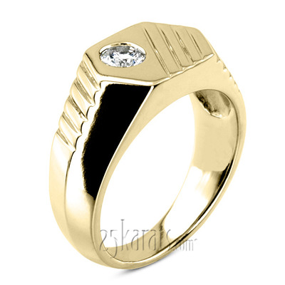 0.35 ct. Solitaire Diamond Men Ring - view 1 of 6