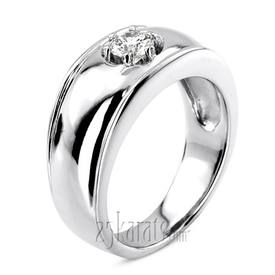 0.35 ct. Solitaire Diamond Man  Ring - view 1 of 6