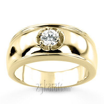 0.35 ct. Solitaire Diamond Man  Ring - view 4 of 6