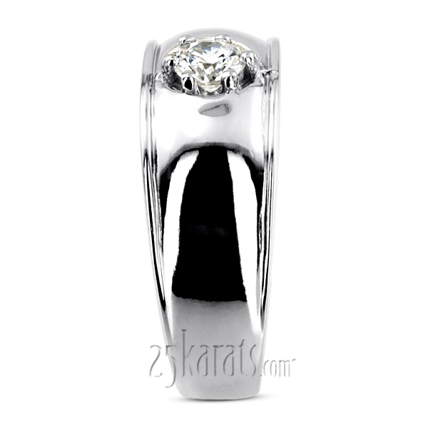 0.35 ct. Solitaire Diamond Man  Ring - view 5