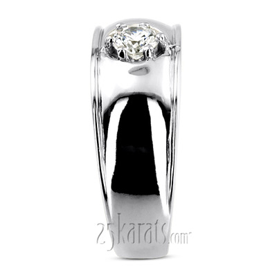 0.35 ct. Solitaire Diamond Man  Ring - view 5 of 6