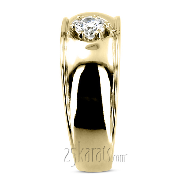 0.35 ct. Solitaire Diamond Man  Ring - view 6