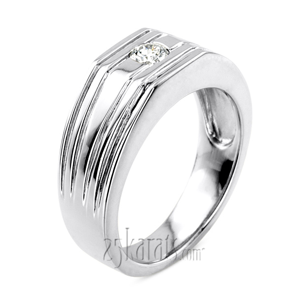 0.25 ct. Solitaire Diamond Men's Ring - view 2