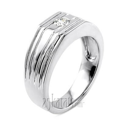 0.25 ct. Solitaire Diamond Men's Ring - view 2 of 6