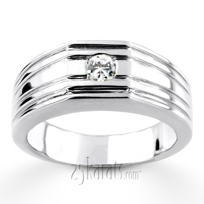 0.25 ct. Solitaire Diamond Men's Ring - view 4 of 6