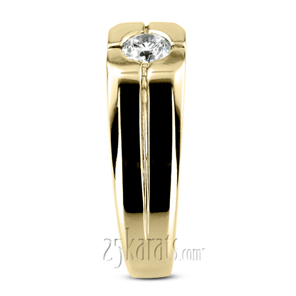 0.35  ct. Solitaire Diamond Man Ring - view 5