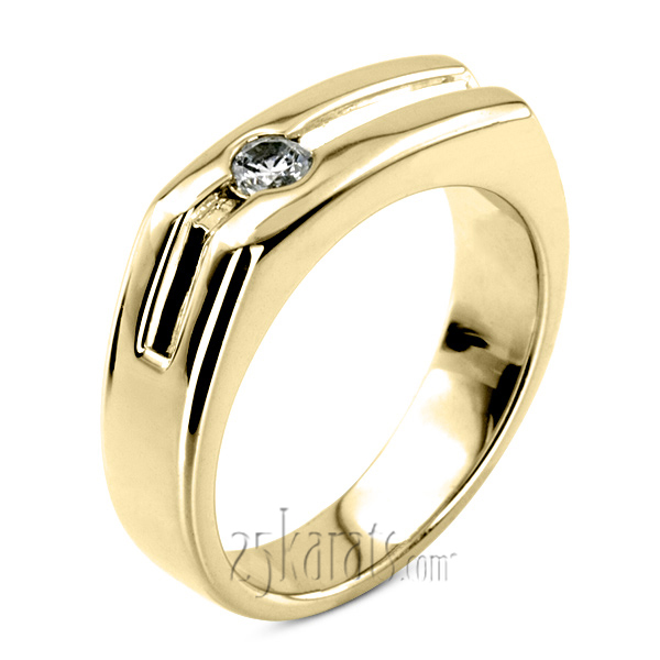 0.20 ct. Solitaire Diamond Men Ring - view 2