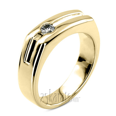 0.20 ct. Solitaire Diamond Men Ring - view 2 of 6