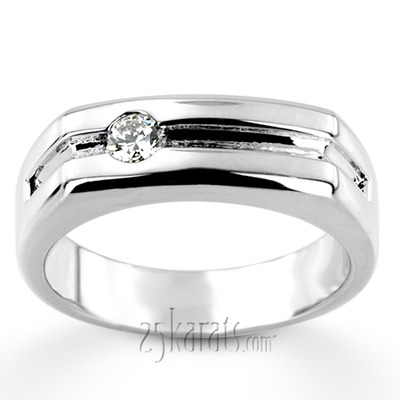 0.20 ct. Solitaire Diamond Men Ring - view 4 of 6