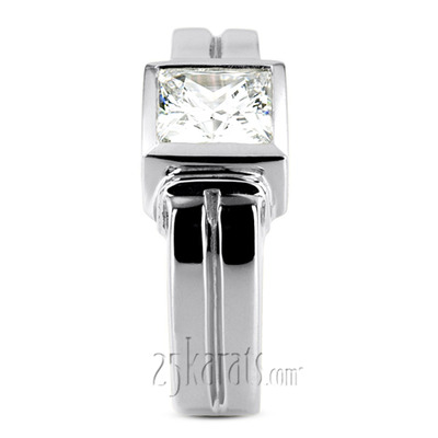 Solitaire Princess Cut Diamond Man Ring (3.00 ct.) - view 5 of 6