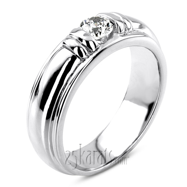 0.50 ct. Solitaire Diamond Man Ring - view 2