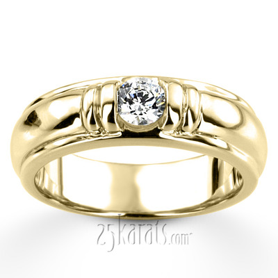 0.50 ct. Solitaire Diamond Man Ring - view 3 of 6