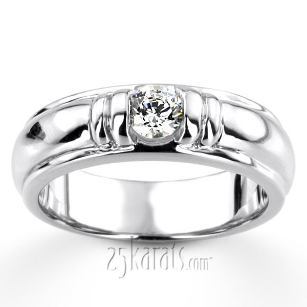 0.50 ct. Solitaire Diamond Man Ring - view 4