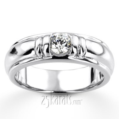 0.50 ct. Solitaire Diamond Man Ring - view 4 of 6