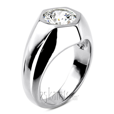 Solitaire Diamond Man Ring for 2.50 ct Diamond - view 1 of 6