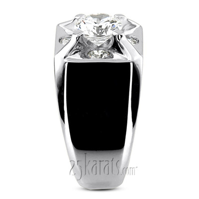 0.60 ct. Diamond Men Ring for 1.50ct Center - view 5 of 6