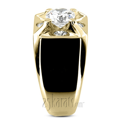 0.60 ct. Diamond Men Ring for 1.50ct Center - view 6 of 6