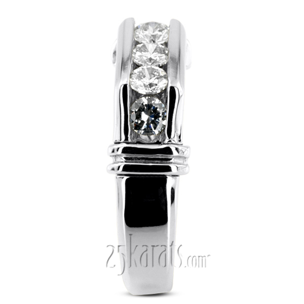 0.75 ct. Round Cut Diamond Man Ring - view 6